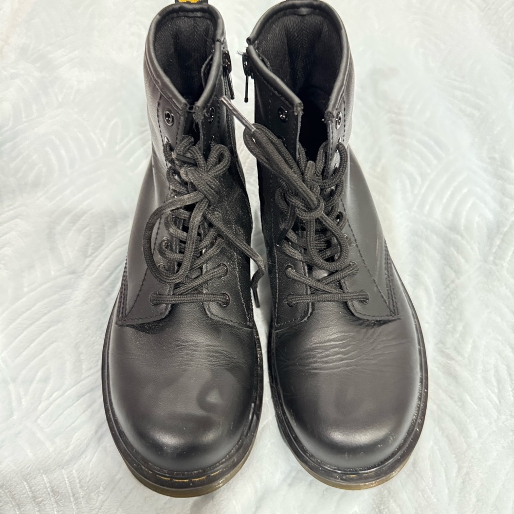 Black Leather Kids Dr Martens